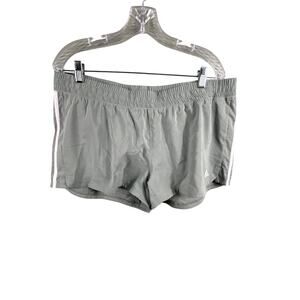 Adidas‎ Women's Size XL Silver Green Pacer 3S Woven Athletic Performance Shorts